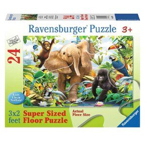 New sealed Ravensburger  Supersize Floor Puzzle 24 Pc Jungle Junior Animals